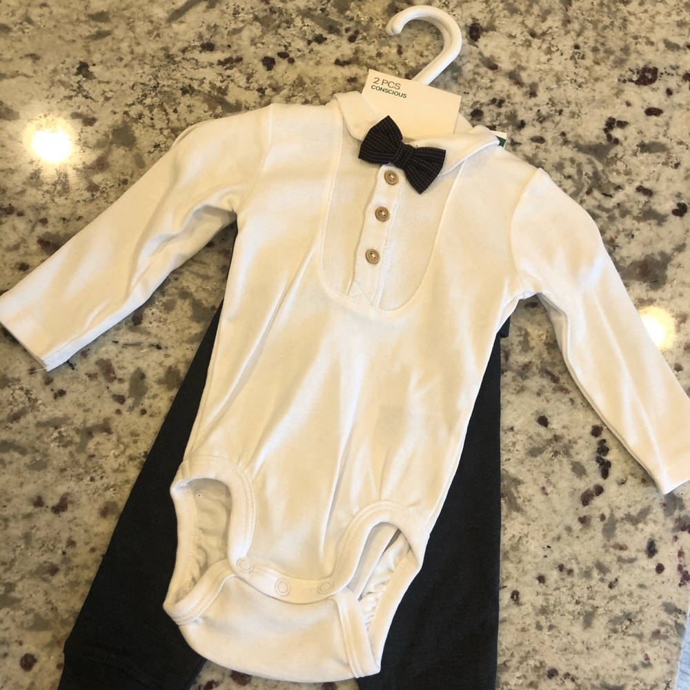 H&M Infant Outfit W/ Bow Tie